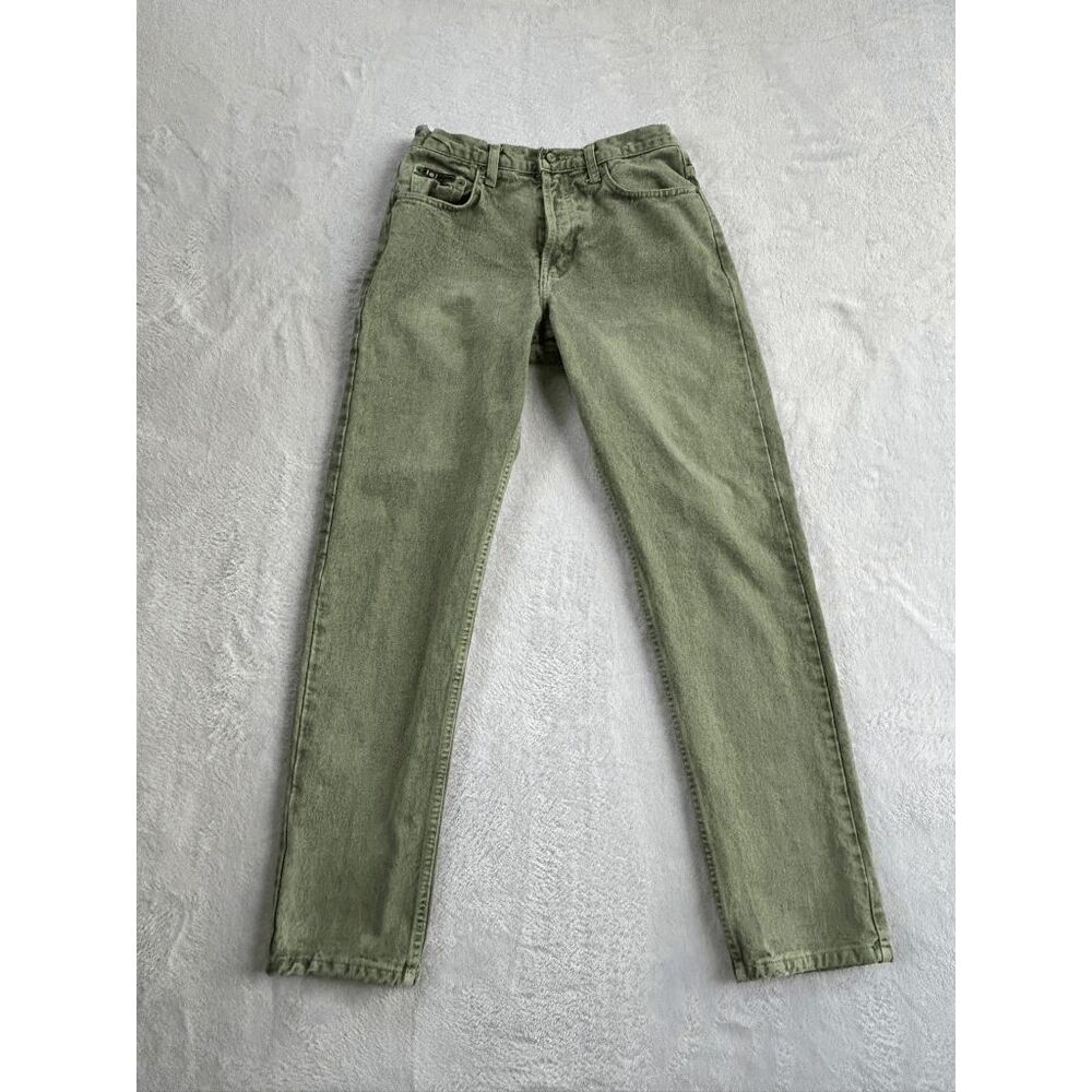 USA Made Vintage 90's/Y2K l.e.i. Jeans, 100% Cotton Mint Green High Rise Tapered